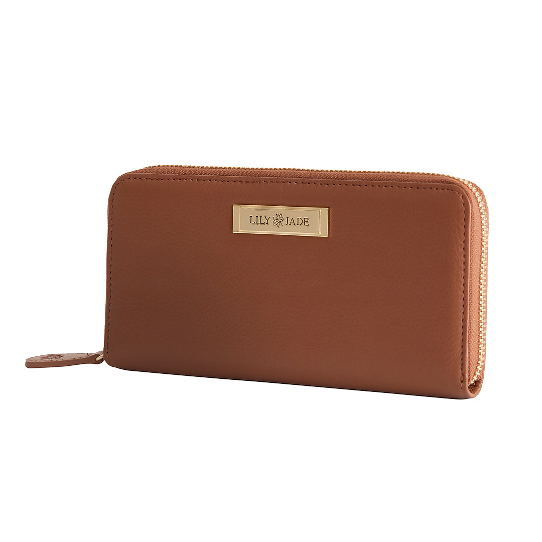 Lily Jade Amber Wallet Camel And Gold