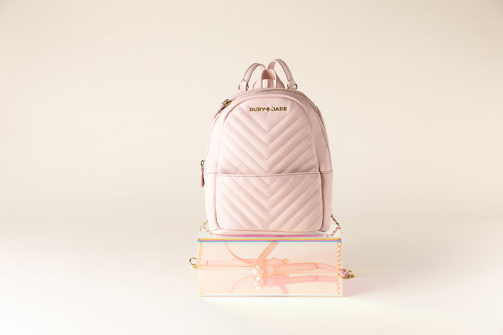 blush mini backpack purse Amilia