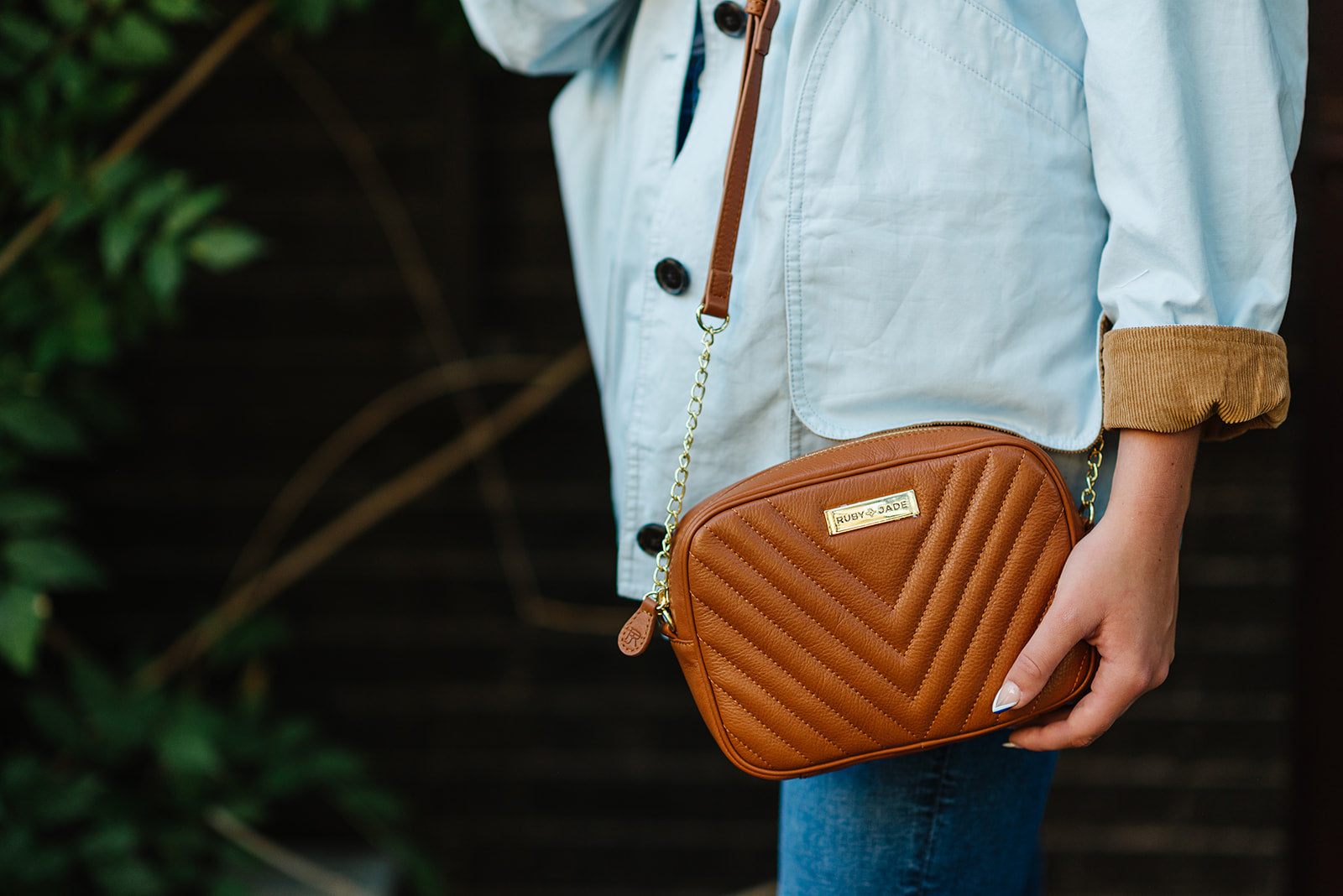 Leigh - (Leather) Camel & Gold – Lily Jade