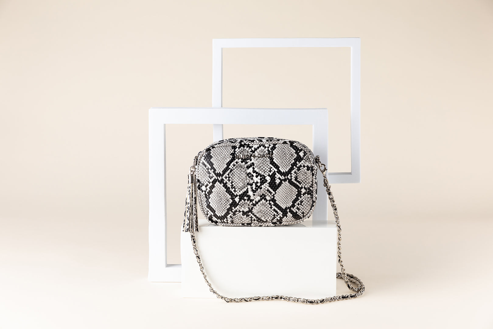 Silver Python Handbgs Lily - (Vegan) Python & Silver – Lily Jade